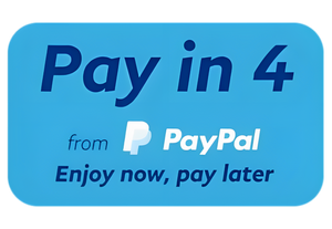 text that says paypal pay in 4